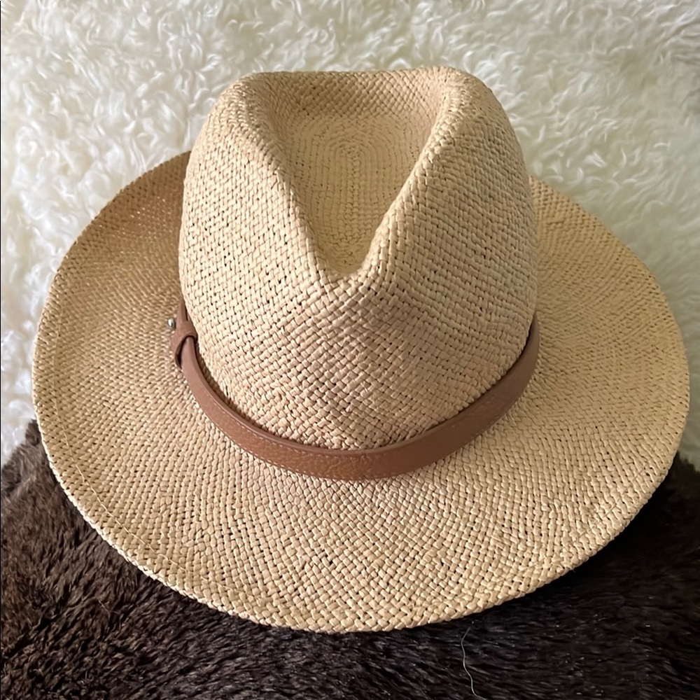 Banana Republic Tan and Brown Fedora Hat